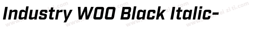 Industry W00 Black Italic字体转换